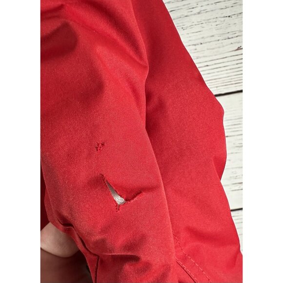 Chaps Boys Hooded Winter Jacket Medium 10/12 Red Blue Pockets Warm Zipper READ - Picture 12 of 14